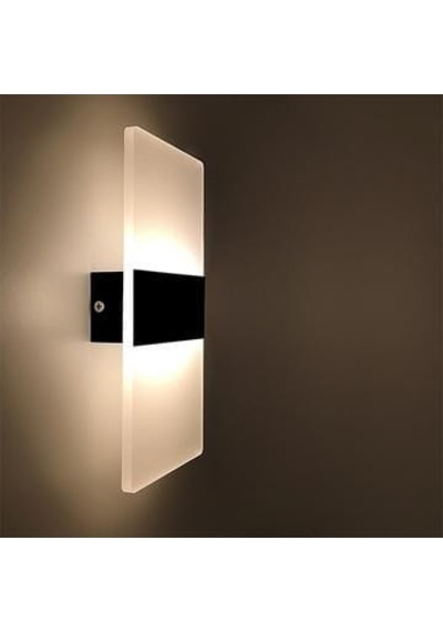 12 Watt 3000 Kelvin Modern Tasarım Salon, Yatakbaşı Aplik, Led Duvar Aplik Elektrikle Çalışır Beyaz