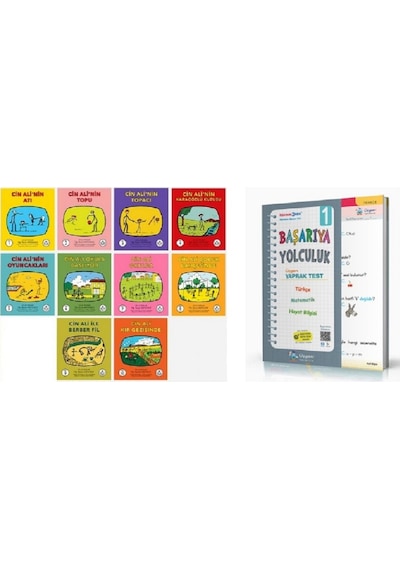 Cin Ali Hikaye Seti 10 Kitap + Üçgen 1. Sınıf Tüm Dersler Başarıya Yolculuk Yaprak Test