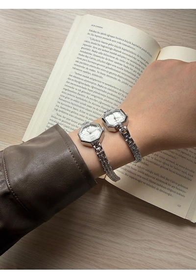 Retro Minimal Metal Kordon Vintage Kadın Kol Saati Kare Altın 38246886