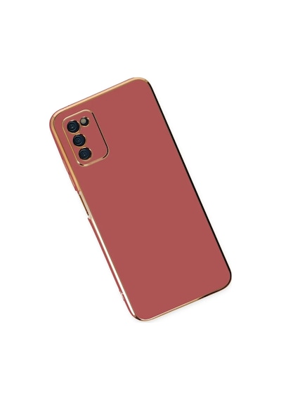 Samsung Uyumlu  Galaxy A03s Kılıf Volet Silikon - Kırmızı 0.2M-Çok Renkli