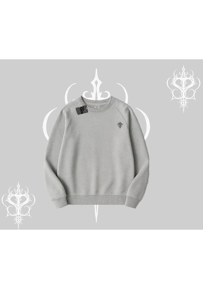 Startmore Beyaz Biskilet Yaka Sweatshirt Özel Logolu Gri