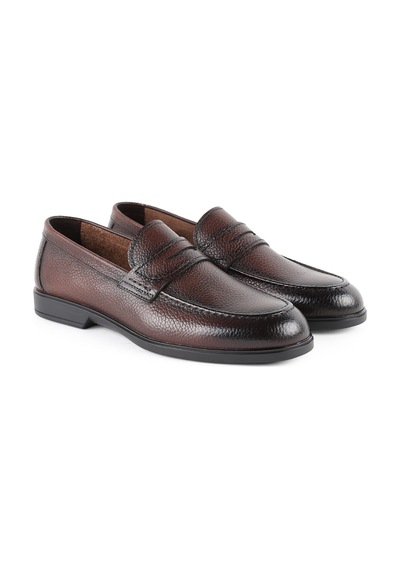 Libero L5956 Erkek Kauçuk Taban Bağcıksız Günlük Loafer Ayakkabı Kahve