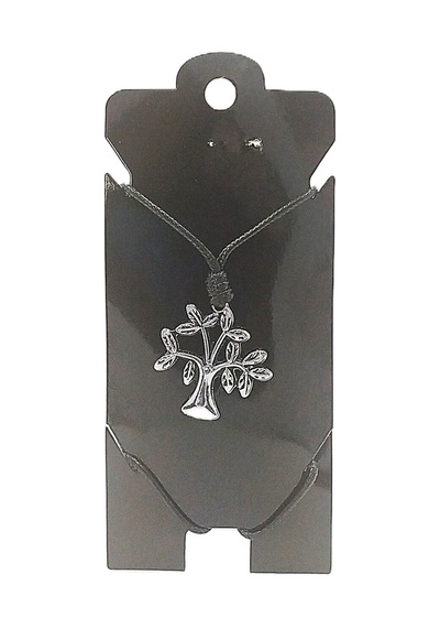 Kore İp Askılı Ve Krom Çelik Kaplamalı Unisex Tribal Kolye Kkrm-04 Gümüş10