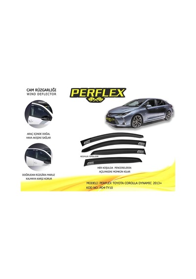 Perflex Pd4-ty10 Cam Ruzgarlıgı Mugen Tıp 4 Parca Toyota Corolla Dynamıc 2013-2018