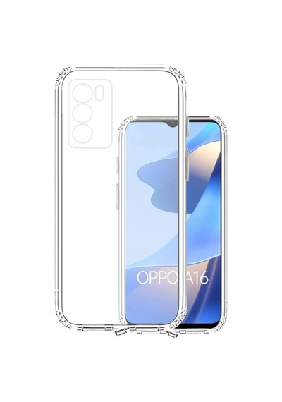 Oppo A16 Uyumlu Kapak Kamera Korumalı Tıpalı Şeffaf Silikon Kılıf