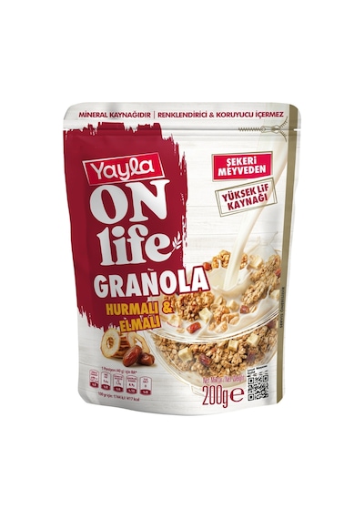 Yayla Onlife Hurmalı Ve Elmalı Granola 200 G X3