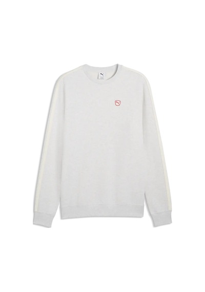 Puma Ess Elevated Crew Beyaz Erkek Sweatshirt
