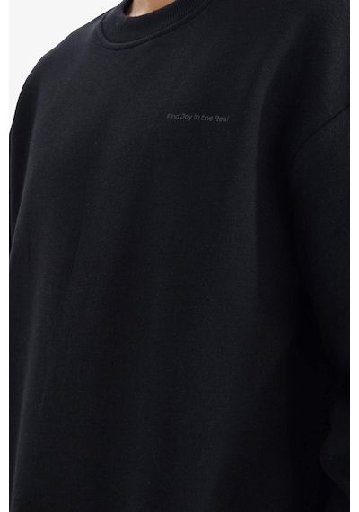 Defacto Boxy Fit 2li Takım Bisiklet Yaka Sweatshirt Eşofman Altı F9623ax25aubk81 Siyah-bk81