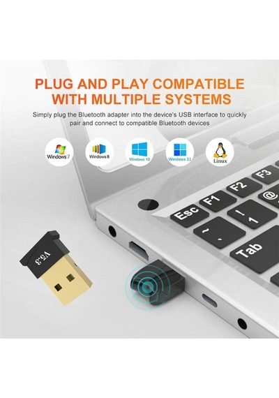Masaüstü,dizüstü Bilgisayar Bluetooth Aparatı Mini V5.3 Usb Bluetooth Dongle 5.3 Bluetooth Adaptör