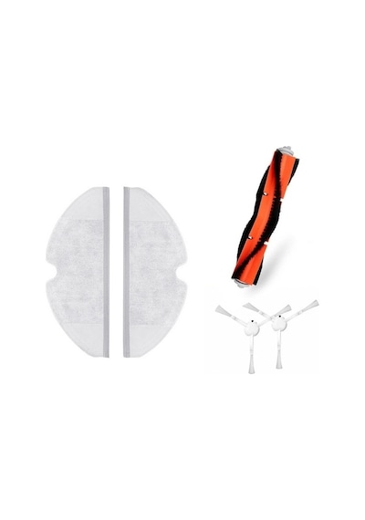 Srfn Ticaret Xiaomi Uyumlu Vacuum Mop 2 Stytj03zhm Seti: 2 Adet Fiber Mop Bezi 2 Adet Yan Fırça 1 Adet Ana Fırça
