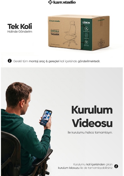 Lizbon Ergonomik Çalışma Koltuğu Siyah
