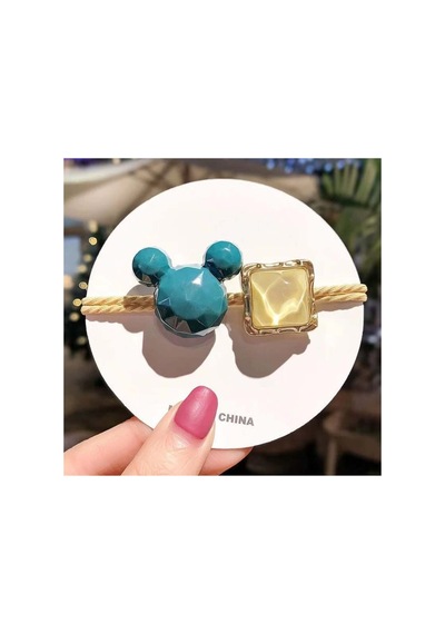 So-much Disney Taşlı Mickey Lastik Toka-8 Yeşil - 255478017 Yeşil - 255478017 Yeşil