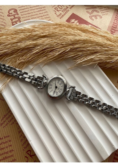 Rub065 25 Mm Rubsey Retro Minimal Hasır Kordon Vintage Kadın Kol Saati Siyah