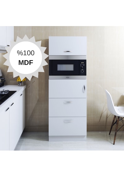 Mdf Mikrodalga Fırın Raflı Kapaklı Çekmeceli Çok Amaçlı Hazır Mut