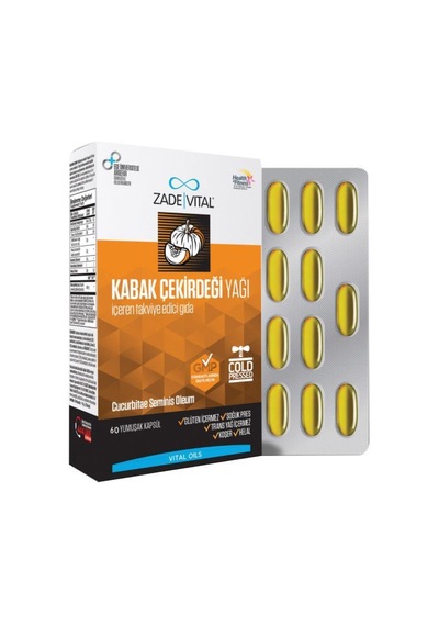 Zade Vital Kabak Çekirdeği Yağı 60 Yumuşak Kapsül