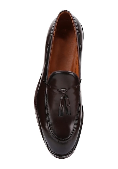 Shoetyle - Kahverengi Açma Deri Püsküllü Erkek Klasik Ayakkabı 250-7951-843-kahverengi