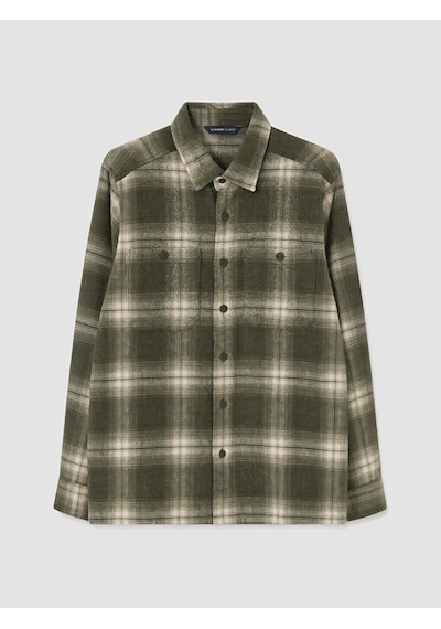 Lcwaıkıkı Classic Yeşil Ekose Gabardin Erkek Gömlek