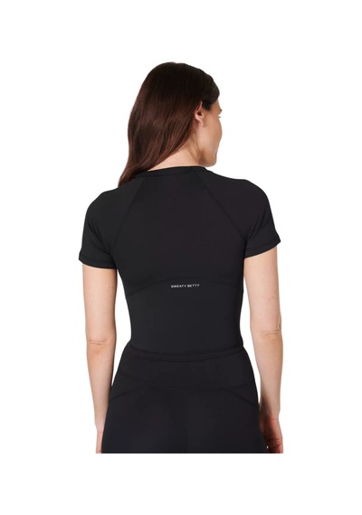 Sweaty Betty Sweaty Betty All Day Cropped Kadın Siyah Tişört Blk SIYAH