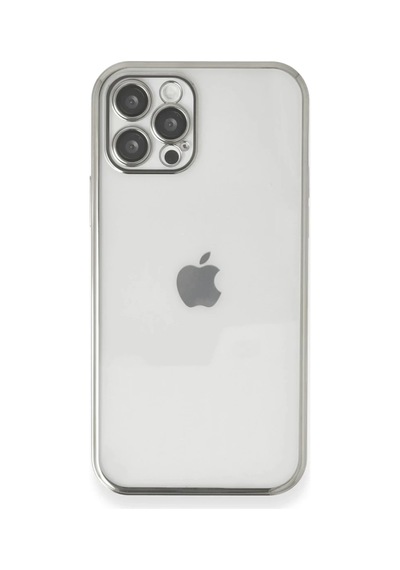 İphone 12 Pro Max Kılıf Razer Lensli Silikon - Gümüş
