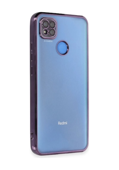 Xiaomi Redmi 9c Uyumlu Kılıf Lensli Silikon - Mor