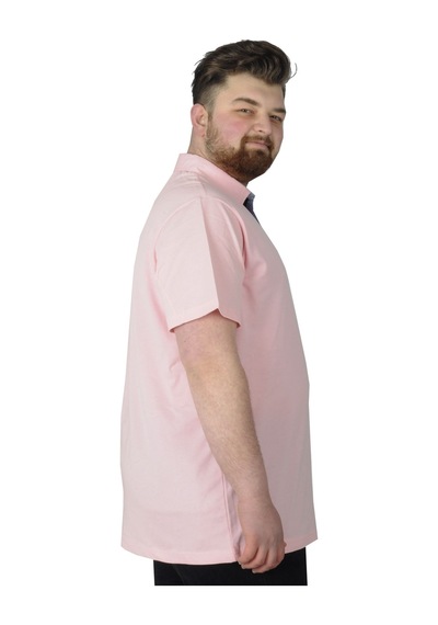 Mode Xl Büyük Beden T-Shirt Polo 08 Meeting 22329 Somon 001