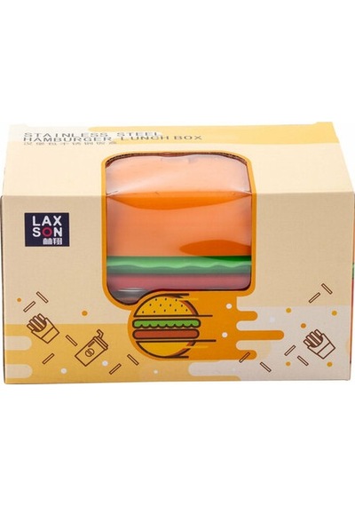 Akıllıelma-laxson Beslenme Kabı Çelik İthal Hamburger 97101 1011 Turuncu
