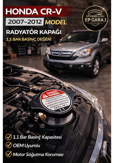 Honda Cr-v 2007 2012 Uyumlu Oem Radyatör Kapağı 1.1 Bar