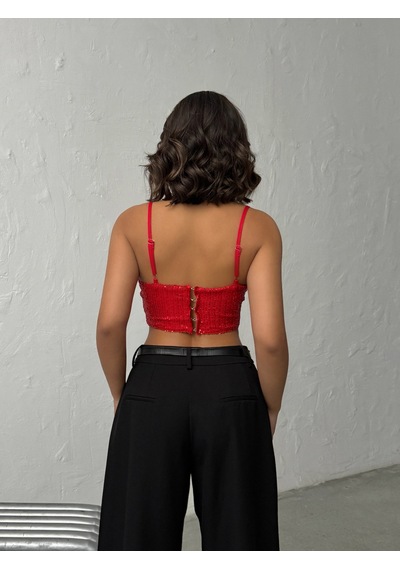 Verymoda Pulpayet Abiye Büstüyer - F2063 Kırmızı