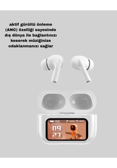 Powerbank Kutulu Dokunmatik Bluetooth Kulaklık - Gürültü Engelleme, Suya Dayanıklı Renkli
