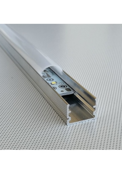 Led Profili Düz Buzlu   Kapak
