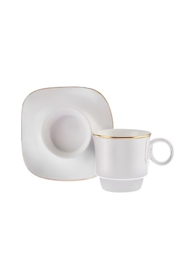 Karaca  Torba 6 Kişilik Kahve Fincanı 90 Ml Beyaz