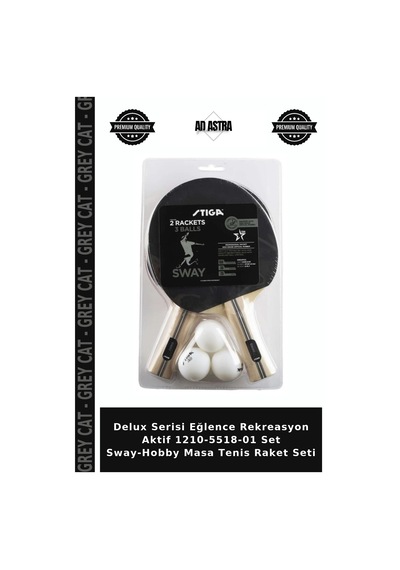 Delux Serisi Eğlence Rekreasyon Aktif 1210-5518-01 Set Sway-hobby Masa Tenis Raket Seti