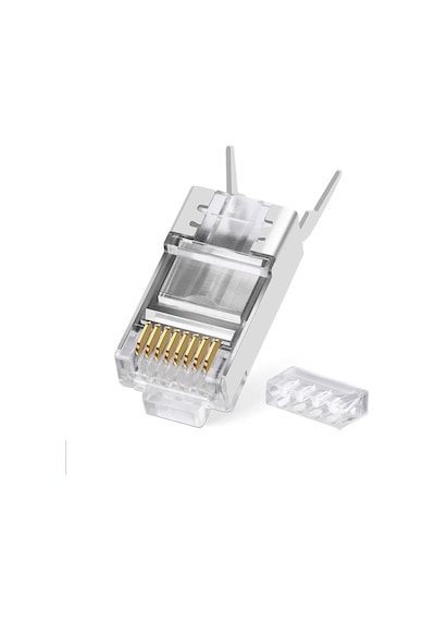 10 Adet Cat7 Konnektör Rj45 Cat 7 Jak 2 Parça Metal Korumalı