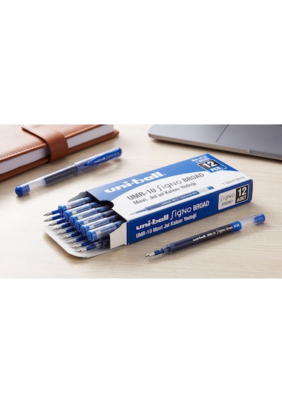 Uni-ball Signo Broad Umr-10 1.0 Mm Mavi Jel Kalem Yedeği - 12 Adet Toptan Paket