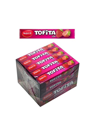 Tofita Şeker 47 Gr 20'li Paket Çilek Aromalı 16'li Paket