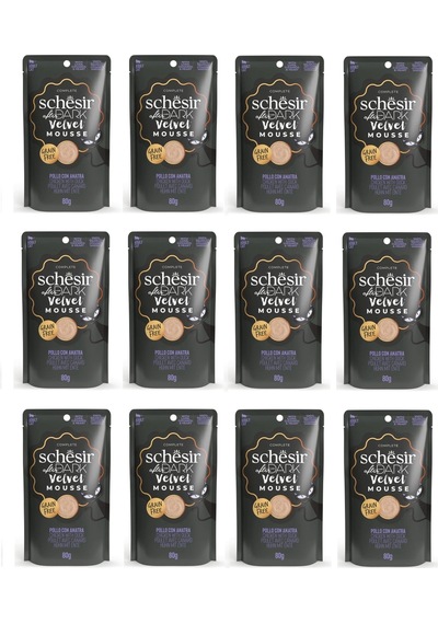 Schesir After Dark Tavuk Ve Ördekli Pouch Mousse Kedi Yaş Mama 80 Gr. X 12 Adet