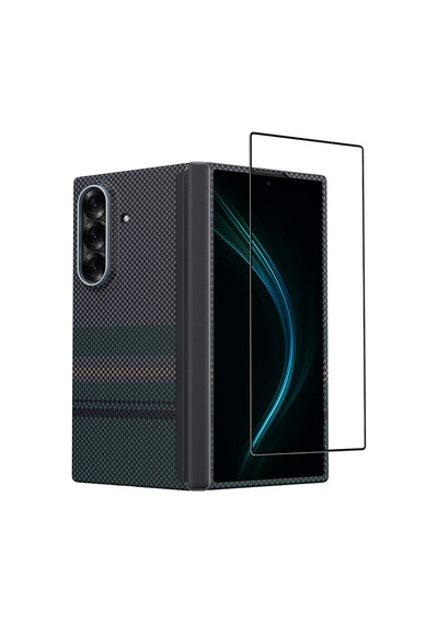 Galaxy Uyumlu Z Fold 7 Benks Armorair Aurora 3'lü Aksesuar Set Ön Arka Kevlar Kapak&ekran Koruyucu Yeşil