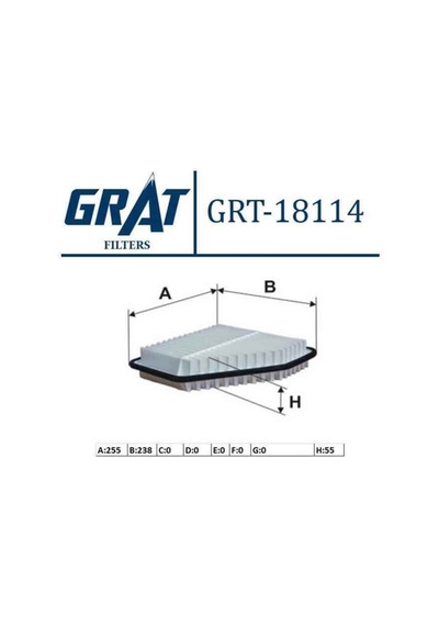 1780131120 Fıltre Hava- Toyota: Rav4 06 11 / Rav4 06-12 2.0 Vvtı - 2.4 Vvtı - 3.5 Vvtı Grt-18114-mar