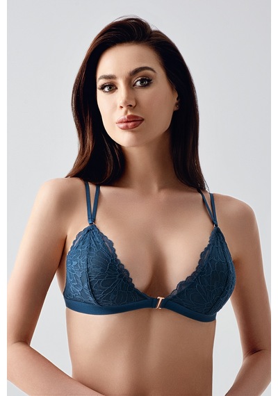 Newbra Kadın Kapsız Önden Açılan Bralet Sütyen - Lacivert