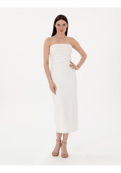 Pierre Cardin Kadın Beyaz Elbise Dokuma 50301017-vr013 Beyaz