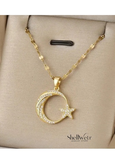 Ay Yıldız Kolye Altın Kaplama Bayrak Kolye Vatan Temalı Anlamlı Hediyelik Çok Renkli