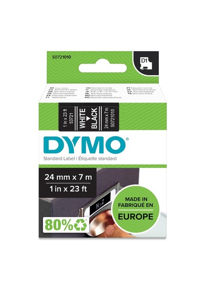 Dymo S0721010, D1 Yedek Şerit 24 Mm X 7 Mt , Siyah/beyaz 53721 Diğer