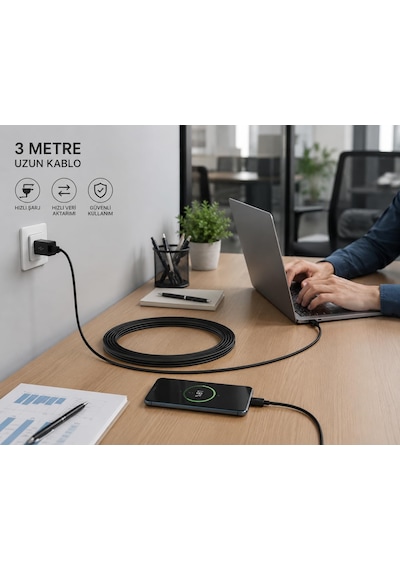 Coverzone Usb Micro Şarj Kablosu 3 Metre Uzun Kablo Hızlı Şarj Destekli Usb Charging Data Sync Kablo High Speed Charging Enerji Tasarruflu Uzun Mesafe Kullanım İçin Usb Input Uyumlu Zr927 Coverzone Usb Micro Şarj Kablosu 3 Metre Uzun Kablo Hızlı Şarj Destekli Usb Charging Data Sync Kablo High Speed Charging Enerji Tasarruflu Uzun Mesafe Kullanım İçin Usb Input Uyumlu Zr927