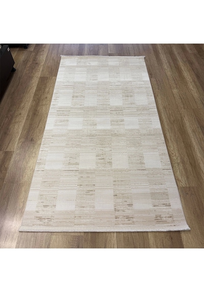 Hoom Rugs Decor 1136 Vizon Yün Tuşeli Pamuk Taban Halı Vizon