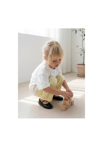 Poala Kids Sarı Çizgili Balloon Dokuma Pantolon