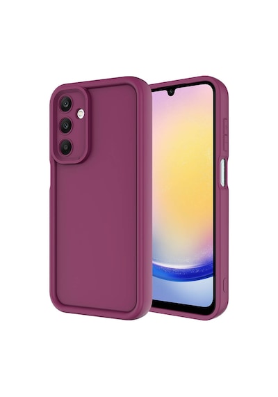Zore Galaxy Uyumlu A25 Kılıf Kamera Korumalı Ananas Kapak - Mürdüm Mürdüm