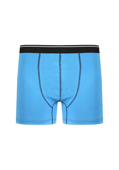 İbrahim Burak Etiler Collection Moda Çizgi Erkek Pamuk Likralı Boxer Mavi 40133