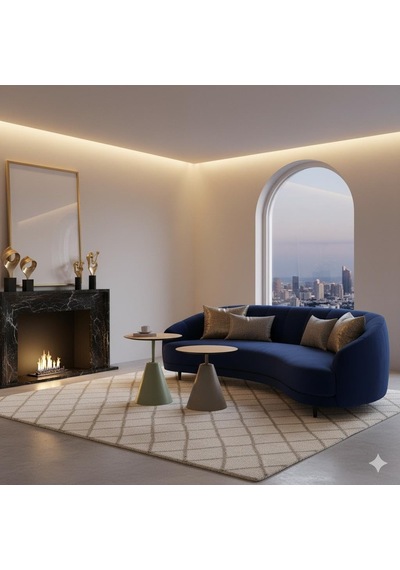 Üçlü Mantar Zigon Sehpa Seti No:553 Rehome Renkli Yuvarlak Mdf Modern Sehpa Takımı Çok Renkli