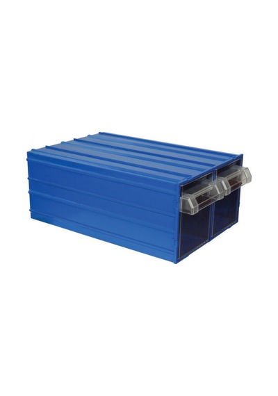 Mano Mk-56 Plastik Çift Çekmeceli Kutu - Mavi, 212 X 302 X 126mm - 12 Adet 1 Koli Çok Renkli