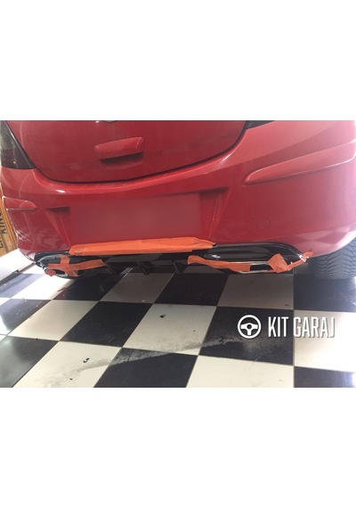 Opel Corsa 2006-2014 Egzoz Görünümlü Parlak Siyah Difüzör Plastik Boyalı